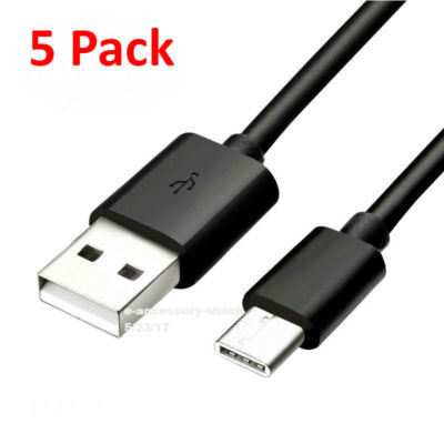 5x Black Type C Rapid Charge Cable USB-C Fast Power Sync Charging Cord Charger