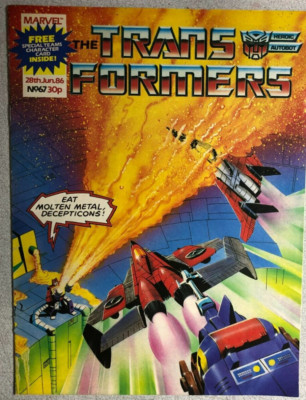 TRANSFORMERS #67 (1986) Marvel UK comics Rocket Raccoon VG+