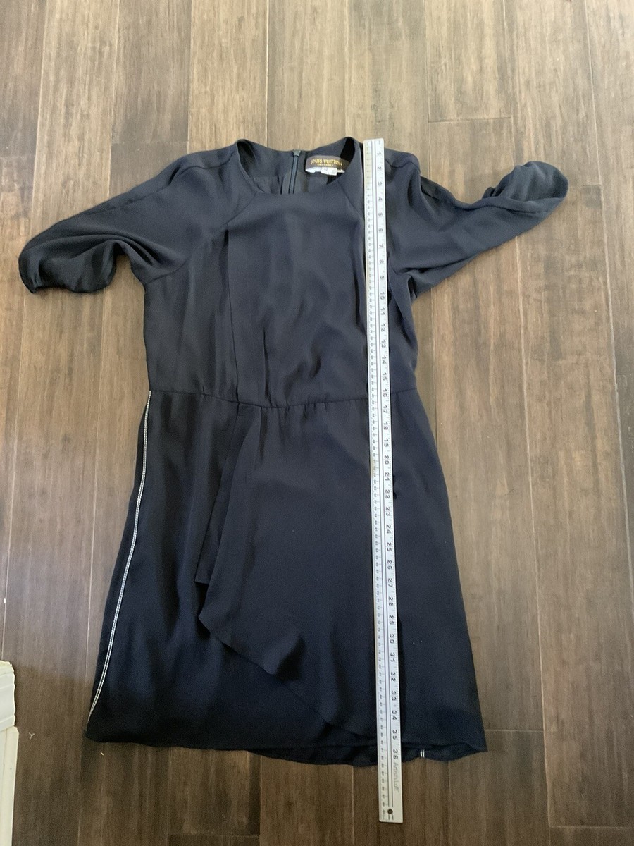 Louis Vuitton Uniform Robe Spice Up LBD Black Faux Wrap