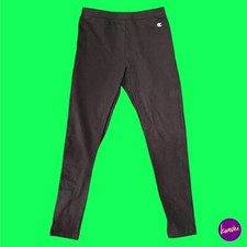 CHAMPION Women's Cotton Leggings, Elasticated Waist, Black, UK S  EU 36  US 4