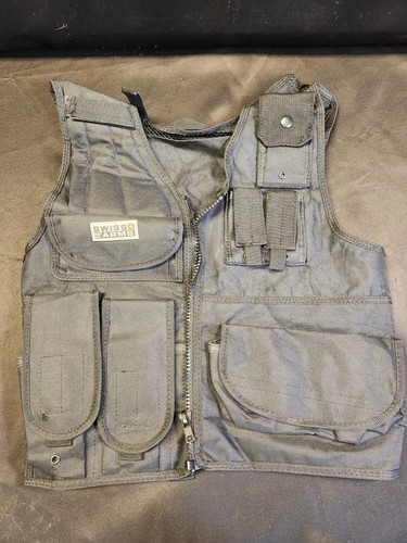 Swiss Arms - Black Military Tactical Ammo Vest - Airsoft / Paintball - Pre Owned