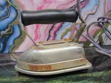 Antique Dover Boudoir Electric Iron with Trivet 1930s Dover Mfg Co Dover Ohio