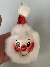 Vintage De Carlini Santa Ornament