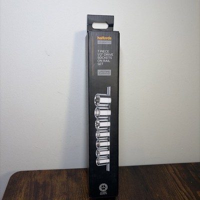 Halfords Advanced 628582 7 Piece 1/2 Drive Socket Set Brand New