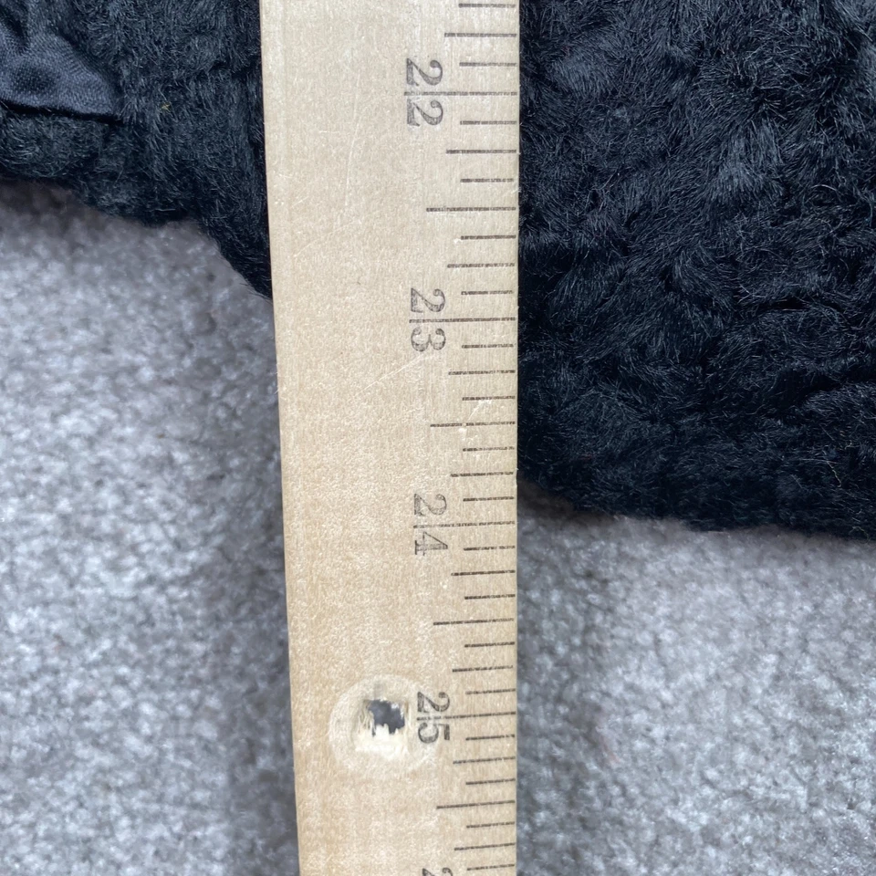 Винтажный кудрявый персидский ягненок норки коричневый воротник пальто женский размер M черный коричневый - Изображение 4 из 4