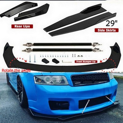 For Audi A4 B6 A5 A6 A7 S8 Front Bumper Lip Spoiler Side Skirt Body Kit Glossy