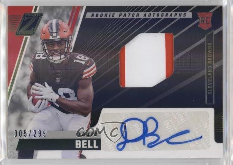 2022 Panini Zenith Rookie Patch Auto /299 David Bell #232 Patch Auto 2h5
