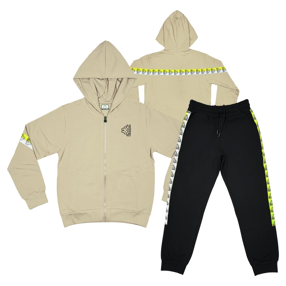 Kappa Tuta Uomo – Nero – Cotone Sportivo Con LOGO FADI – Manica Lunga – Taglia XS - 4