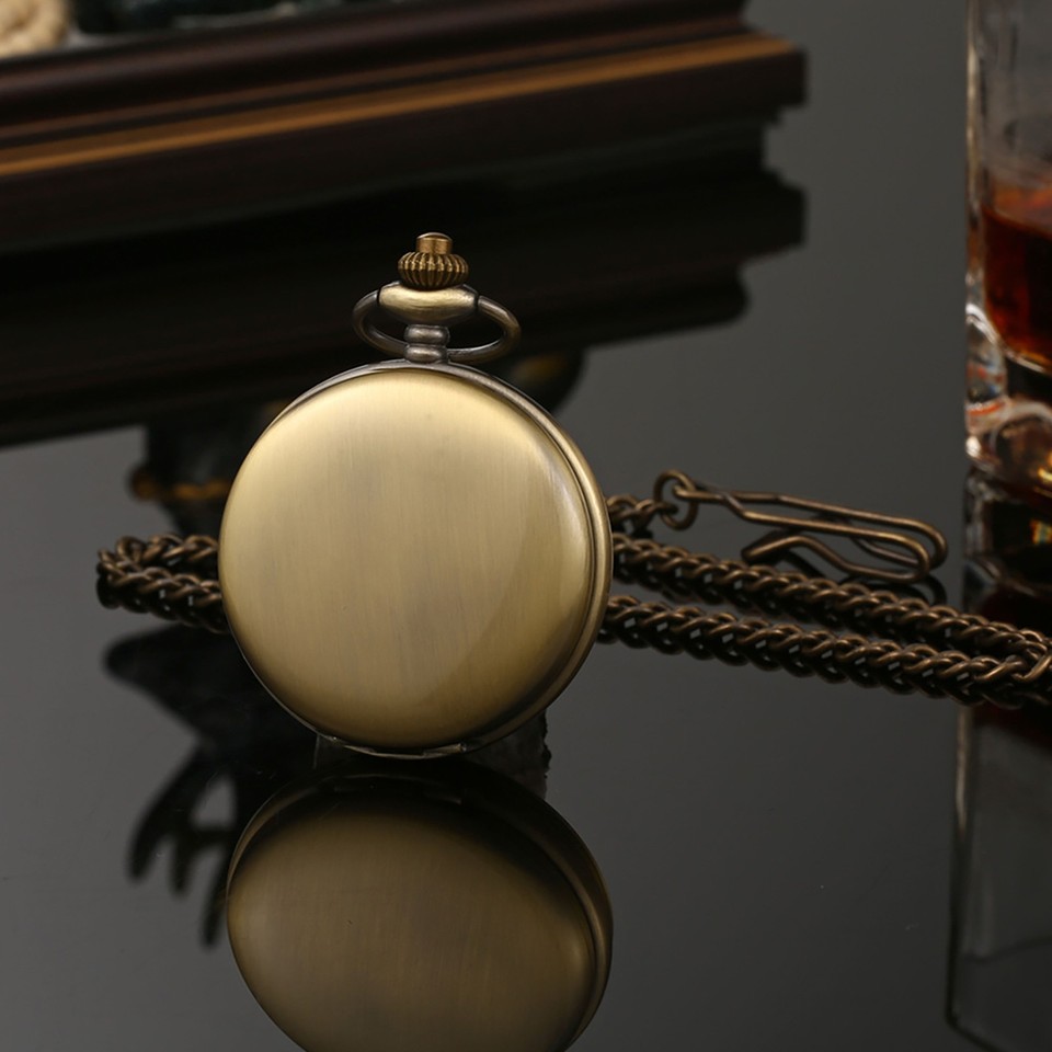14.6in Chain Men's Mechanical Retro Pocket Watch with 3-dimensional ...