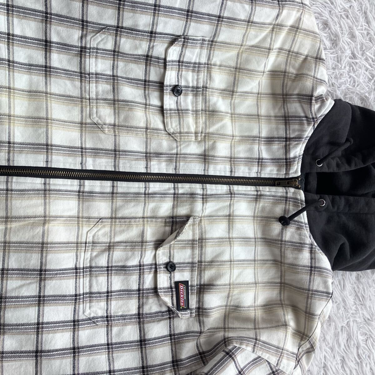 Free  Supreme Dickies Plaid Hooded Zip Shirt Jacket Outer Vintage M 2999 thumbnail 10