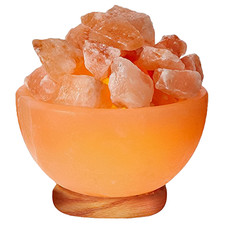 Wbm Smart Himalayan Glow Natural Pink Salt Lamp Bowl Crystal Chunks Hand-Carved