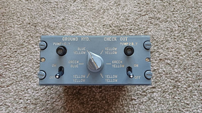 BA Concorde Flight Engineer Ground Hydraulic Panel - Cockpit Instrument