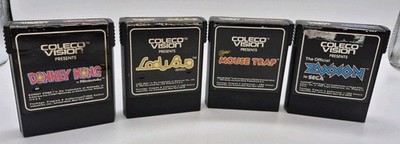 Coleco Vision. Ladybug, Donkey Kong, Mouse Trap, Zaxxon. Lot Of 4. Bx5