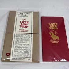 Traveler's Company LOVE AND TRIP Red Regular Size Notebook with Refill Set