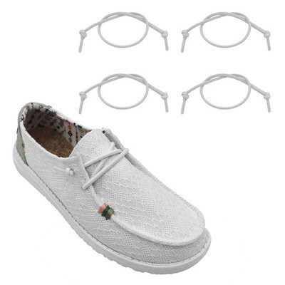 Pairs Elastic Shoelaces for Hey Dude Oval Kids Shoe Laces