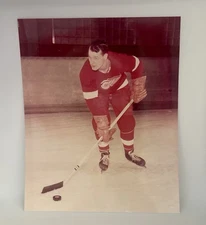 1950S GORDIE HOWE 8x10 Color PHOTO NHL HOCKEY DETROIT RED WINGS MR WHA AHL CHL