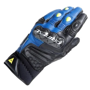 Dainese Carbon 4 Short Black Blue Leather Motorcycle Motorbike Sports Gloves