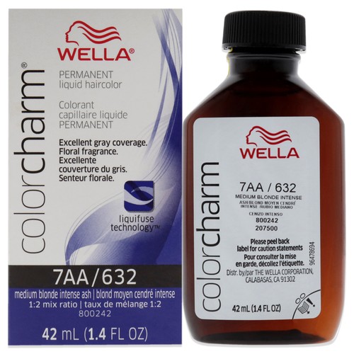 Wella Color Charm Liquid Hair Color-7AA 632 Medium Blonde Intense Ash - 1.42 oz - Picture 1 of 6