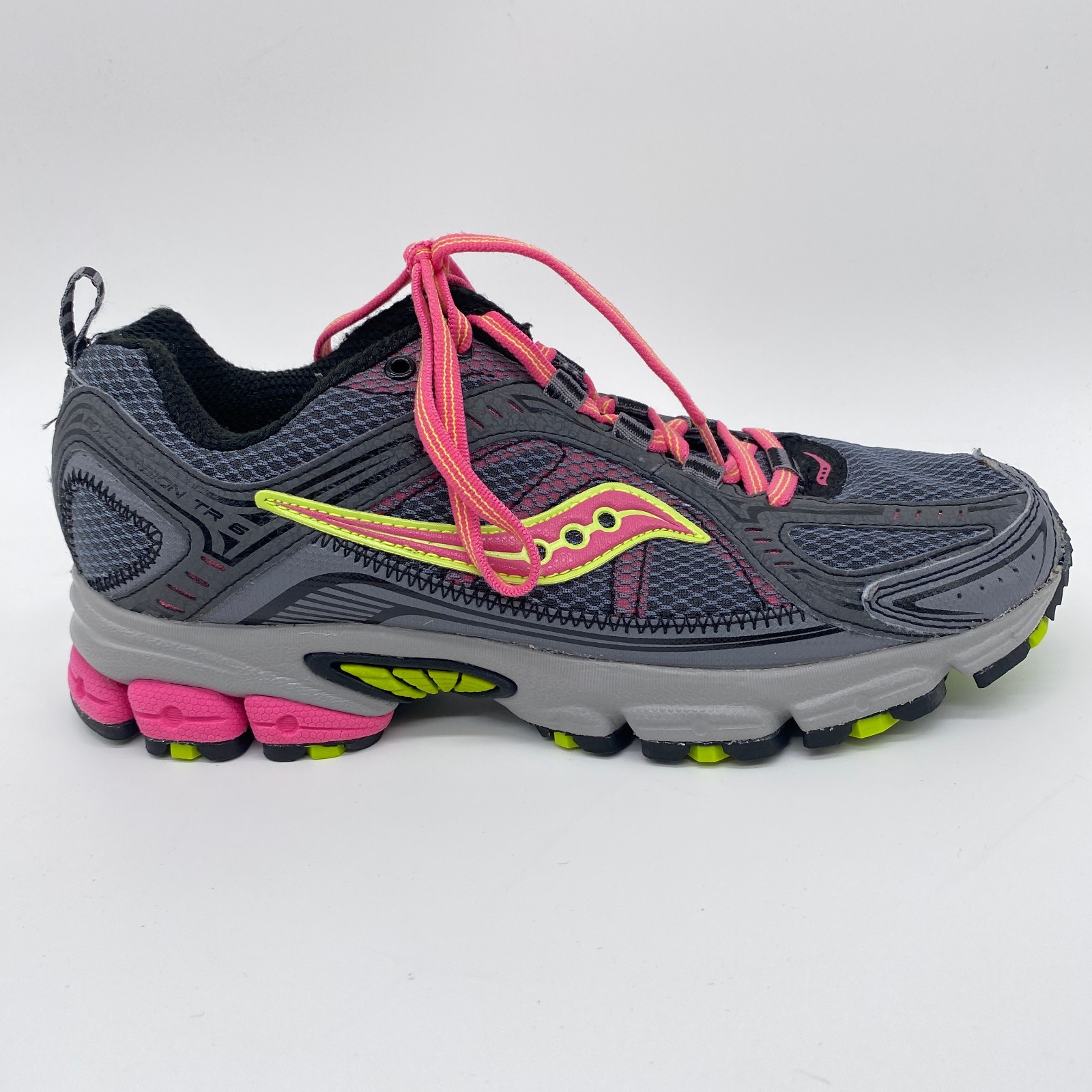 Saucony Excursion TR6 15107-17 Women's 8.5 Gray Pink Green Trail Running Shoe