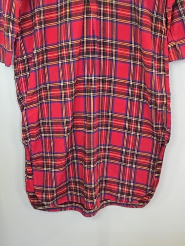 L. L. Bean Herren Nachthemd Größe Large rot Tartan kariert Flanell Weihnachtsfotos - Bild 6 von 10