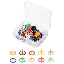 Roundness Push Pins, 200 Pcs Thumb Tacks Decorative Pins, Mixed Color