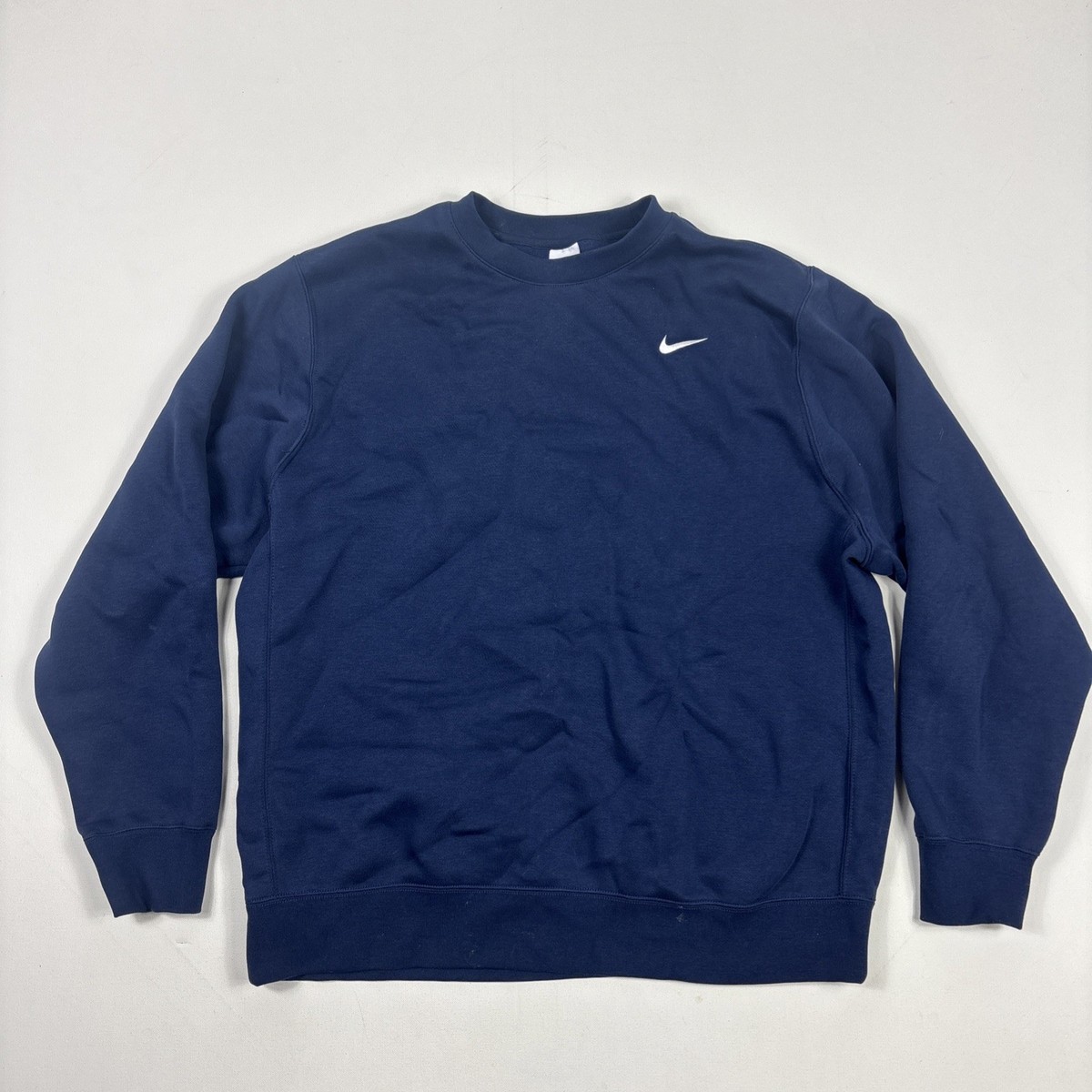 Nike Men's Sweatshirt Long Sleeve Crewneck Pullover Blue XL | eBay