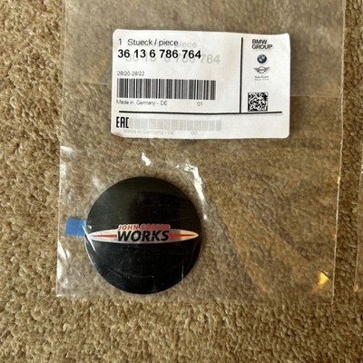 Genuine MINI John Cooper Works Wheel Center Hub Emblem,  36 13 6 786 764 - 2 off
