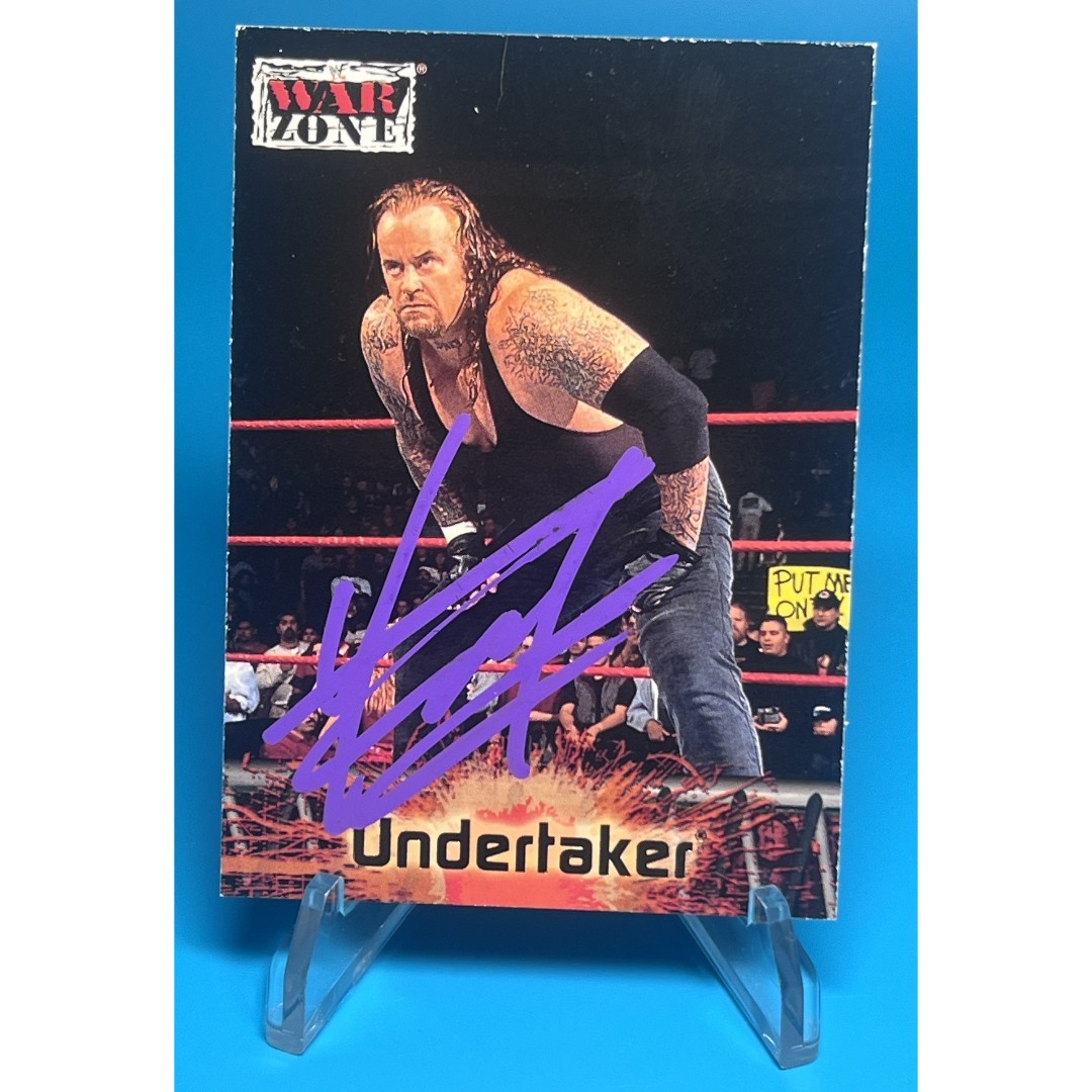 UNDERTAKER Autograph 2001 Fleer WWF Raw is War Zone #63 Wrestling WWE HOF w/ coa