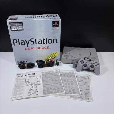 Sony PlayStation 1 PS1 Konsole OVP Set Analog Controller - Geprüft 