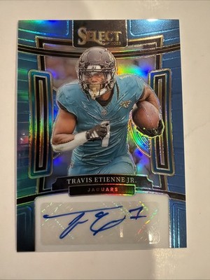 2023 Panini Select Travis Etienne Jr #SIG-TET Light Blue Prizm Auto /49 Jaguars