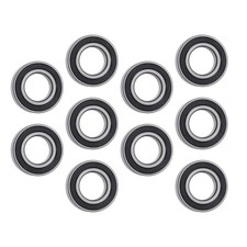 Double Rubber Seal Bearings 10Pcs R18-2RS 1-1/8" × 2-1/8" × 1/2" Bore Sealed