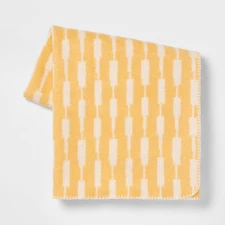 Woven Linework Throw Blanket Yellow - Threshold