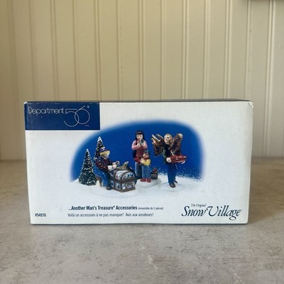 Dept 56 Another Man's Treasure Snow Village Garage Sale Accessory Set Of 3 54976