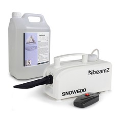 BeamZ Snow 600 Snow Machine 600W Fake Snow Effect with 5L Fluid