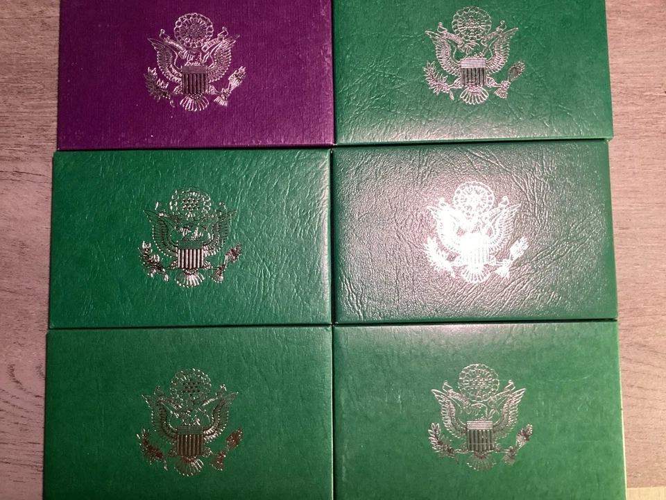1993-1998US Mint Proof Coin Sets all Original Packaging (9 sets) 092425 59ek - Image 3 of 4