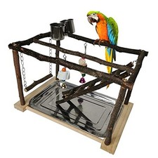 Parrots Playstand Bird Play Gym Cockatiel Playground Wood Perch Stand Climb