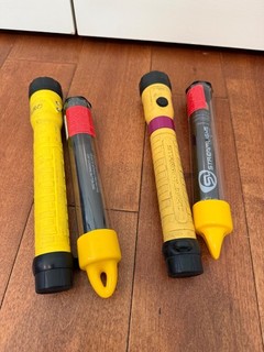 Streamlight Polystinger Haz Lo LED Rechargeable Flashlight Yellow Lot of 2