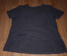 womens nurse scrub shirt size xl pewter color