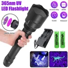 365nM UV BlackLight 3LED Flashlight Ultraviolet Light Inspect Torch Rechargeable