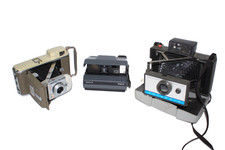 Lot of 3 Vintage Polaroid Cameras Model: 80A - Spectra 2 - 80A