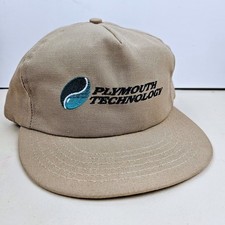 Vintage USA MADE Plymouth Technology Trucker Hat Snapback Dad Cap