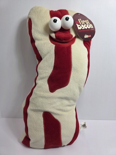Think Geek Talking Bacon Plush "I'm Bacon" Stuffed Food My First Bacon Animated