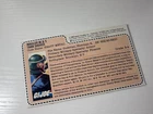 GI JOE 1985 MAULER M.B.T TANK DRIVER UNCUT FILE CARD *513