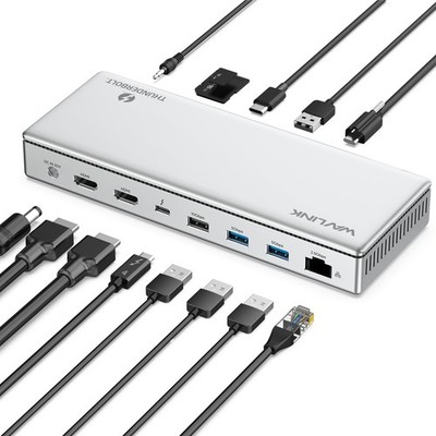 Universal DisplayLink Dockingstation Triple Display Thunderbolt 4 Dock 100W PD
