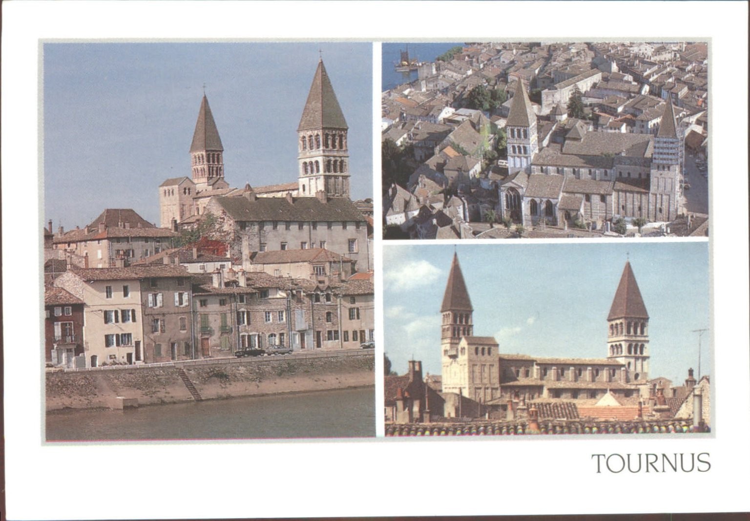 Tournus France Abbey Saint Philibert Saône-et-Loire Churches Postcard