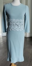 Dolce&Gabbana Pale Blue Lace Long Sleeve Sheath Dress IT 42 US 6