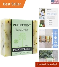 Handcrafted Peppermint Bar Soap - Soothing Moisturizer for All Skin Types