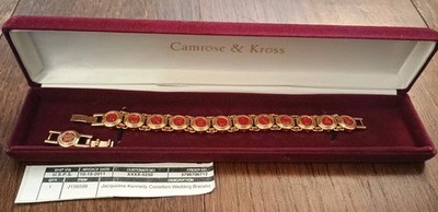 Vtg Camrose & Kross Jacqueline Kennedy Castellani Wedding Bracelet RARE J156598
