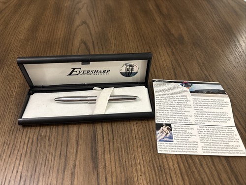 Vintage Eversharp Writing Innovation Astronaut Style CHROME Pen with Case