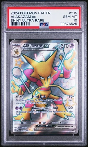 2024 POKEMON PAF EN-PALDEAN FATES SHINY ULTRA RARE #215 ALAKAZAM EX PSA 10